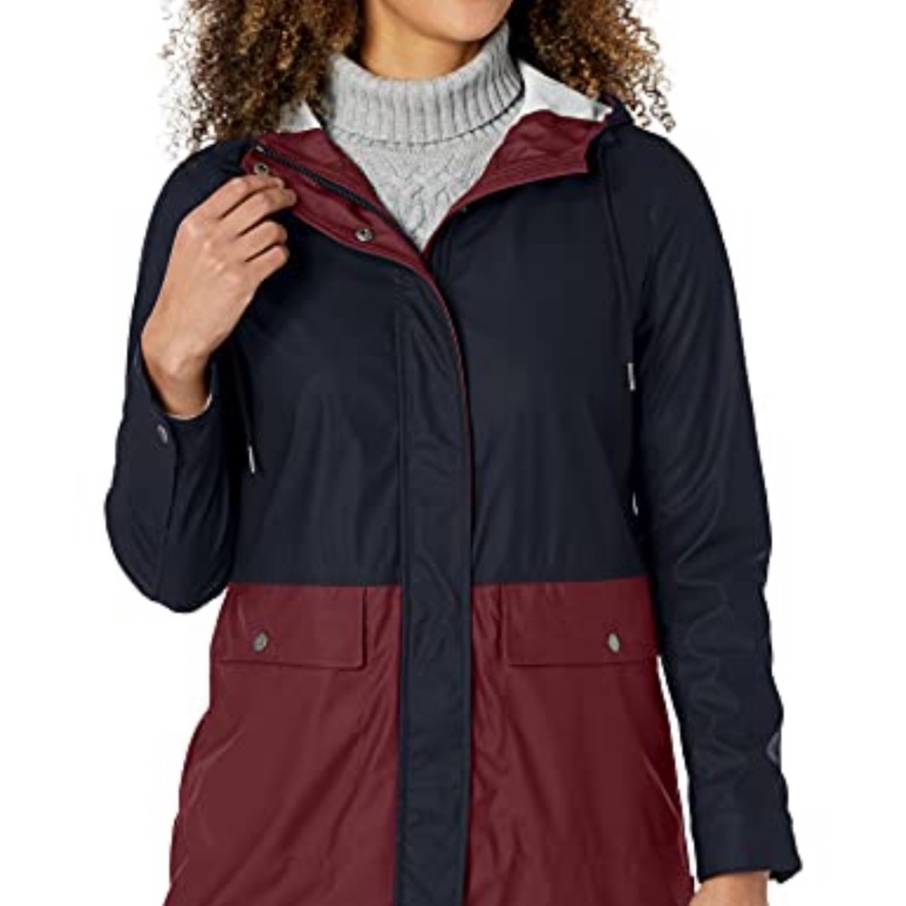 Levi’s mid length rubberized rain jacket